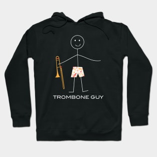 Funny Mens Trombone Guy Hoodie